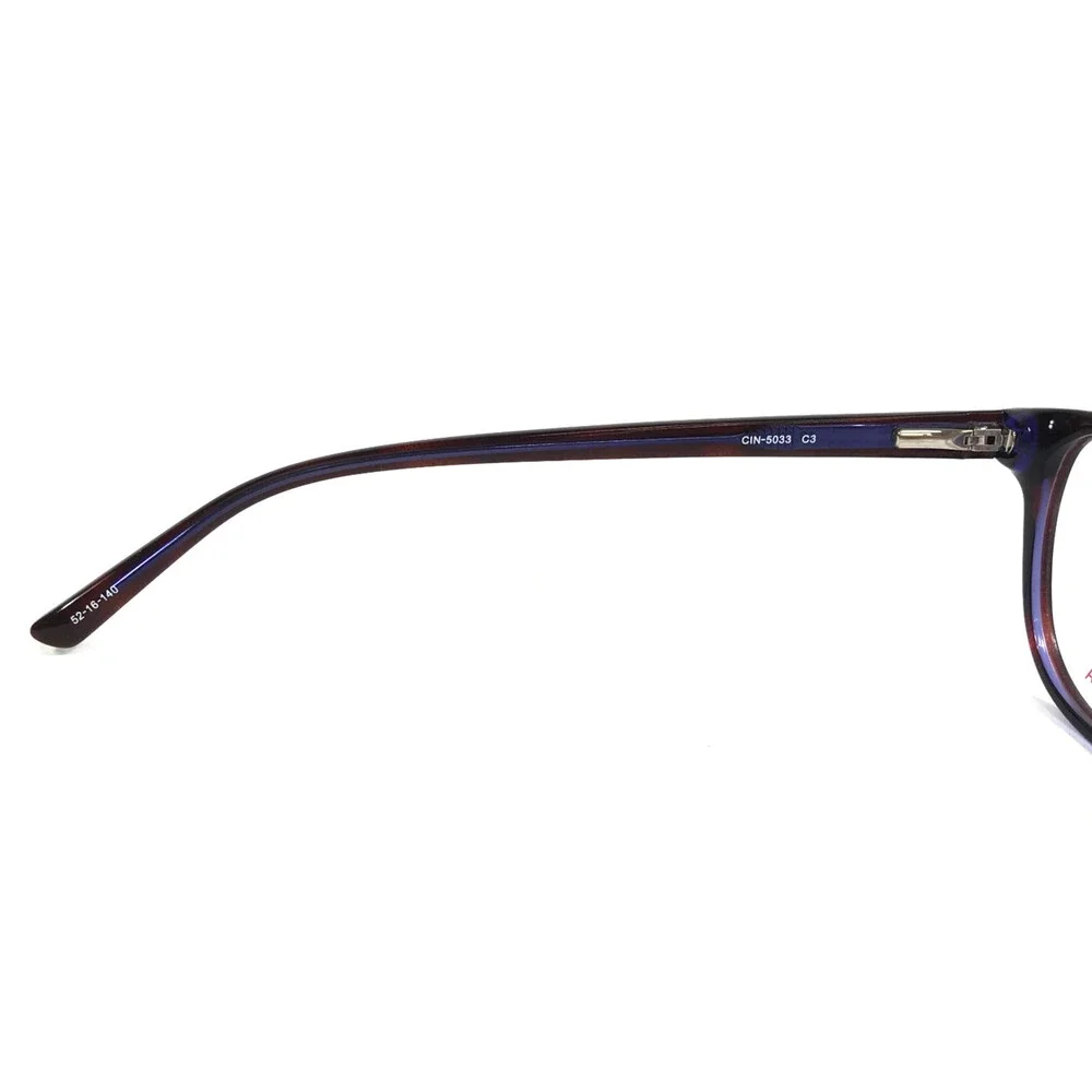 Cinzia Eyeglasses Frames CIN-5033 C3 Red Brown Havana on Purple 52-16-140